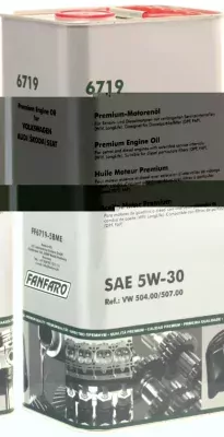OLEJ FANFARO VAG 5W30 5L SN/CF C3 VW504.00/507.00,