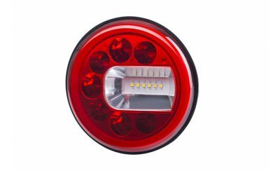 Svetlo zadné združené HOR 96B - LUNA, LED 12/24V, PRAVÉ (verzia pre montáž na stenu, obrysové, hmlové a cúvacie svetlo, guľatý kábel 4x0,5 mm2, dĺžka 1,5 m)