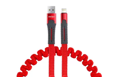 Pružinový kábel USB+Apple lightning 1.2m FullLINK UC-13