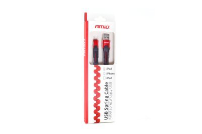 Pružinový kábel USB+Apple lightning 1.2m FullLINK UC-13