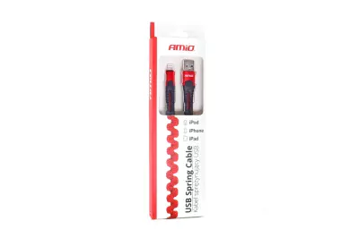 Pružinový kábel USB+Apple lightning 1.2m FullLINK UC-13
