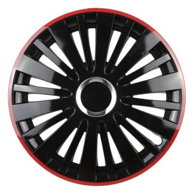 Puklica FALCON 15" čierna s červeným okrajom