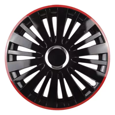 Puklica FALCON 16" čierna s červeným okrajom