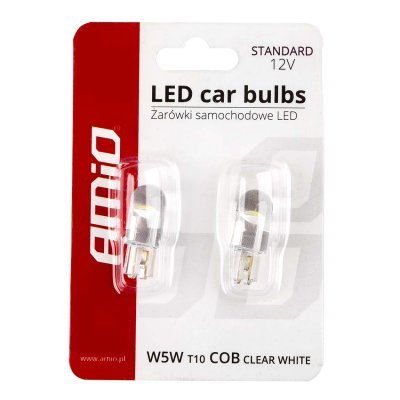 LED žiarovky STANDARD T10 W5W COB HPC 12V Clear white