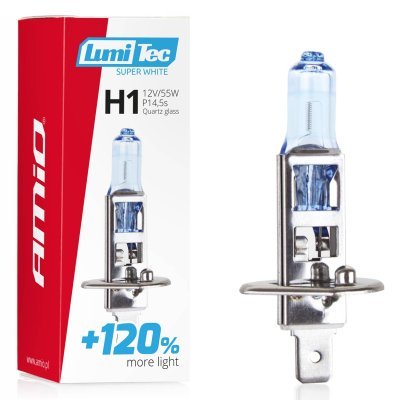 Halogénová žiarovka H1 12V 55W LumiTec SuperWhite +120%