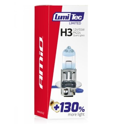 Halogénová žiarovka H3 12V 55W LumiTec LIMITED +130%