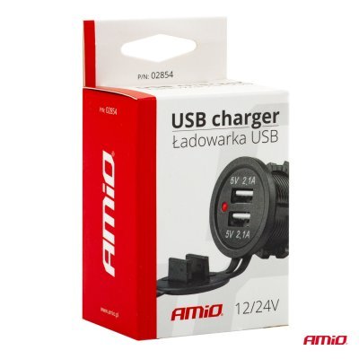 Nabíjačka 2xUSB 12/24V MOD-04