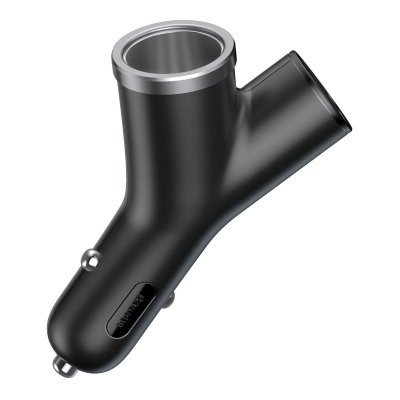 Nabíjačka do auta BASEUS Y Typ 2xUSB 3,4A 40W čierna