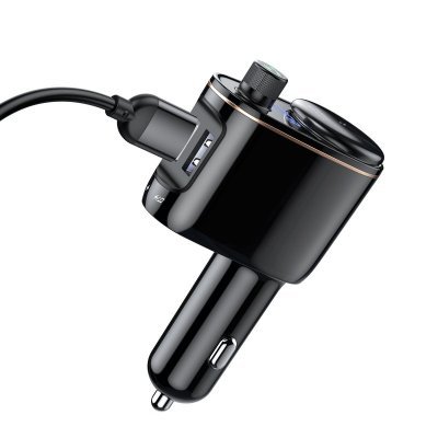 Vysielač FM BASEUS 2x USB bluetooth čierny