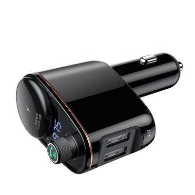 Vysielač FM BASEUS 2x USB bluetooth čierny