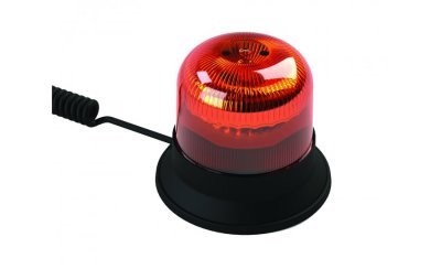 Výstražný maják HOR 110A, na magnet, LED 12/24 V ( režim blesku, so špirálovým káblom 2x0,75 mm2, dĺžka 4 m )