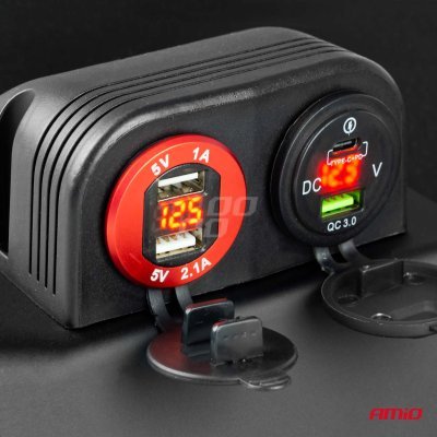 Nabíjačka 2xUSB 12/24V MOD-03