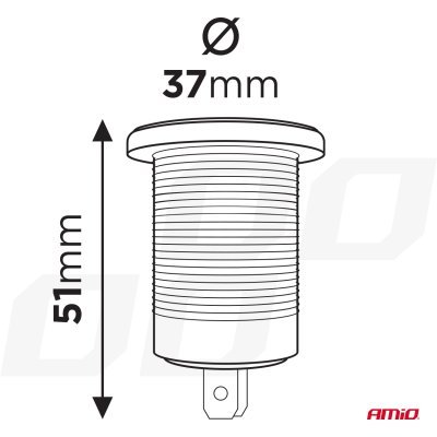 Nabíjačka 2xUSB 12/24V MOD-03