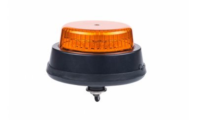 Výstražný maják HOR 110B, so závitovou rúrkou, LED 12/24 V ( režim otáčania a blesku, kábel 3x 0,5mm2, dĺžka 1,5m )