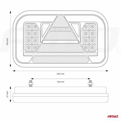 Svetlo zadné združené LED dynamické PRAVÉ RCL-03-R