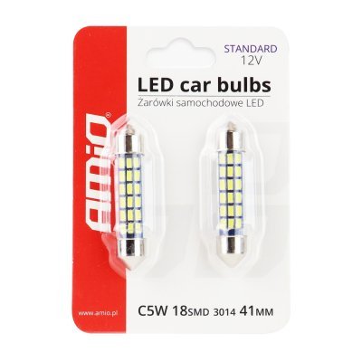 LED žiarovky STANDARD 3014 18SMD Festoon C5W C10W C3W 41mm White 12V