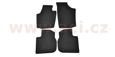 Autorohože gumové čierne DESIGN SEAT / ŠKODA (sada 4ks)