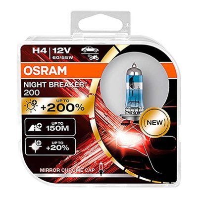 Halogénové žiarovky Osram H4 12V 60/55W P43t NIGHT BREAKER 200 /2 ks