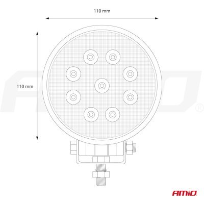 Pracovné LED svetlo AWL06 9 LED FLOOD 9-36V