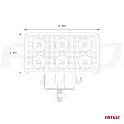 Pracovné LED svetlo AWL02 6 LED FLAT 9-60V