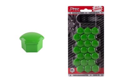 Sada krytiek pre skrutky kolies 17 mm - zelené