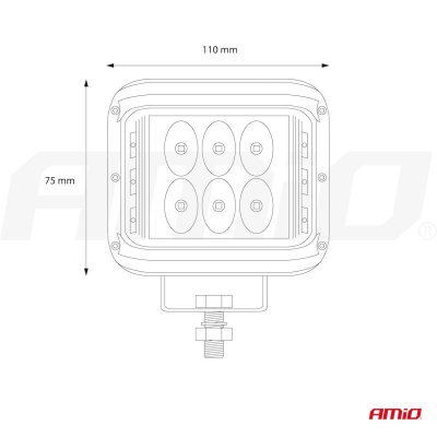 Pracovné LED svetlo 12 LED (2 funkcie)- AWL08