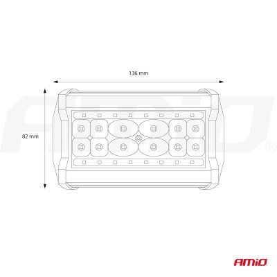 Pracovné LED svetlo AWL09 28 LED FLOOD 9-36V