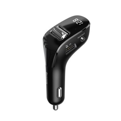 Vysielač FM Baseus Streamer F40, AUX, Bluetooth 5.0, 2x USB, 3A