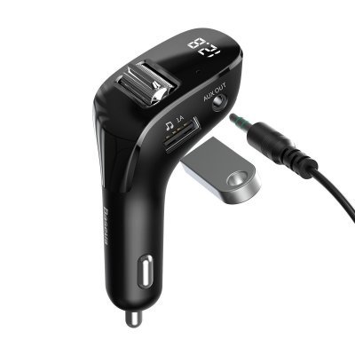 Vysielač FM Baseus Streamer F40, AUX, Bluetooth 5.0, 2x USB, 3A