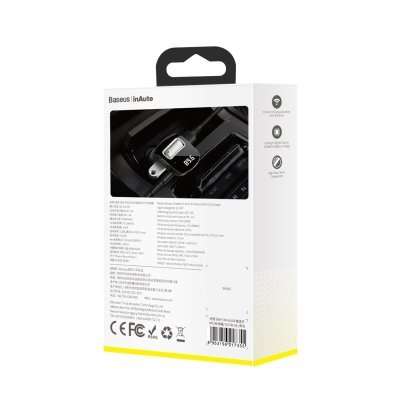 Vysielač FM Baseus Streamer F40, AUX, Bluetooth 5.0, 2x USB, 3A