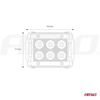 Pracovné LED svetlo AWL17 6LED FLOOD 9-36V