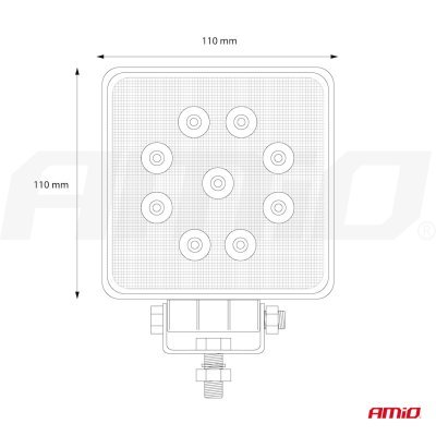 Pracovné LED svetlo AWL03 9 LED FLOOD 9-60V