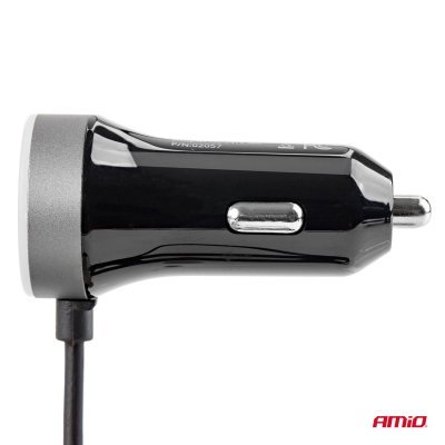 Nabíjačka do auta 12/24V Micro C + 2x USB 2.4A PCH PRO-3
