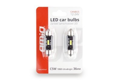 LED žiarovky CANBUS 1860 1SMD UltraBright Festoon C5W C10W C3W 36mm White 12V/24V