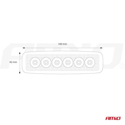 Pracovné LED svetlo AWL01 6 LED FLAT 9-60V