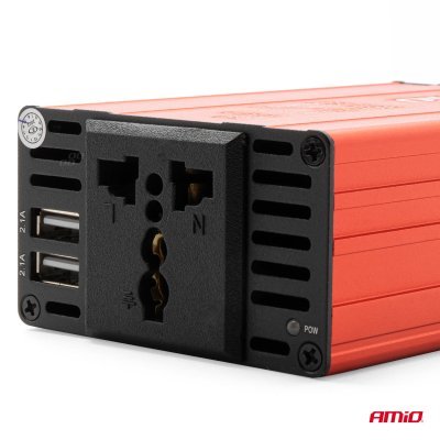 Menič napätia AMiO 12V/220V 300W/600W 2xUSB PI03