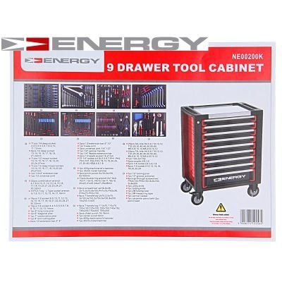 ENERGY Dielenský vozík Premium 288 prvkov