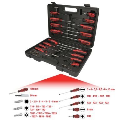 KS TOOLS Sada skrutkovačov a bitov ERGOTORQUEplus®