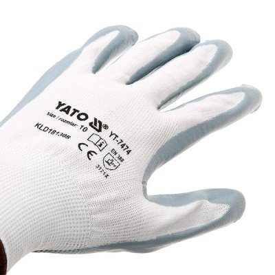 YATO Pracovné rukavice nylon/nytrylit
