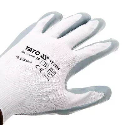 YATO Pracovné rukavice nylon/nytrylit