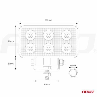 Pracovné LED svetlo AWL02 6 LED FLAT 9-60V