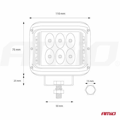Pracovné LED svetlo 12 LED (2 funkcie)- AWL08