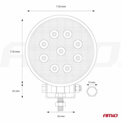 Pracovné LED svetlo AWL06 9 LED FLOOD 9-36V