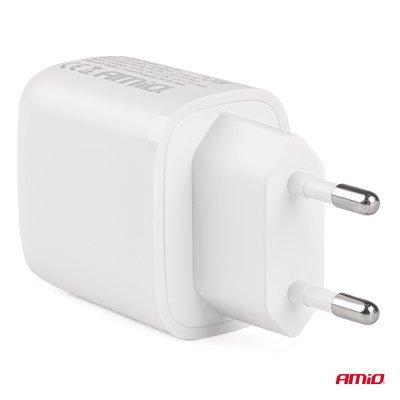 Sieťová nabíjačka PRO-09 USB+USB-C 20W Quick Charge 230V