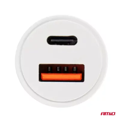 USB nabíjačka PCH PRO-07 USB-C+USB 20W 12/24V