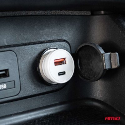 USB nabíjačka PCH PRO-07 USB-C+USB 20W 12/24V