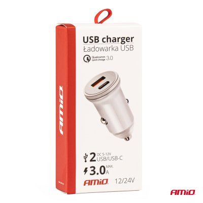USB nabíjačka PCH PRO-07 USB-C+USB 20W 12/24V