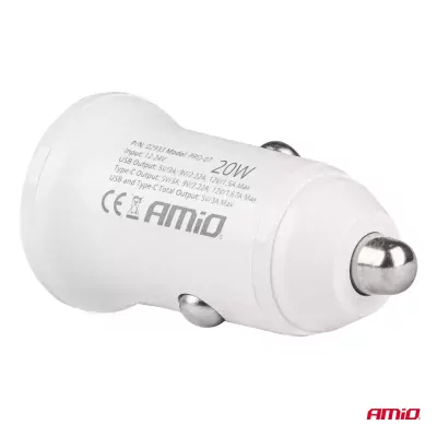 USB nabíjačka PCH PRO-07 USB-C+USB 20W 12/24V