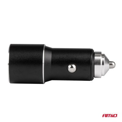 Hliníková nabíjačka do auta PCH PRO-08 USB-C+USB 38W 12/24V
