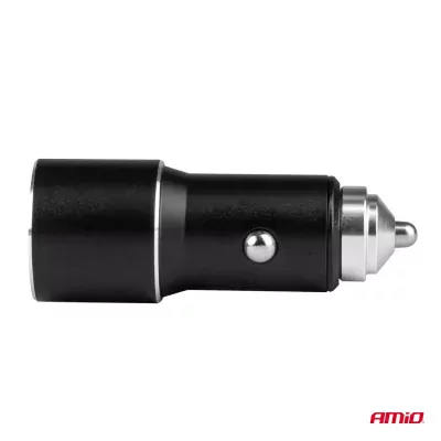 Hliníková nabíjačka do auta PCH PRO-08 USB-C+USB 38W 12/24V